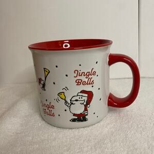 Christmas Santa Snoopy & Woodstock Jingle Bells Mug - Large 20 oz.